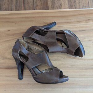 Sofft Brown Heeled Sandals